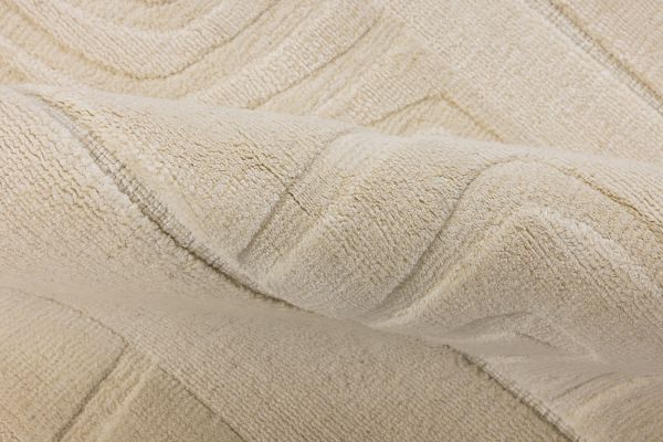 Индийский ковер из шерсти и арт-шёлка «KASHMIR» 2023198-IVORY 170 x 235 см