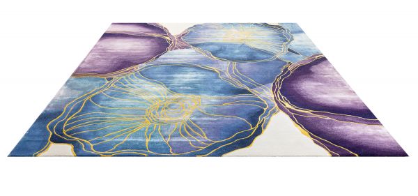 Китайский ковер из шерсти и арт-шёлка «PRISMATIC N» PRS32-BLUE GOLD 168 x 226 см Китайский ковер из шерсти и арт-шёлка «PRISMATIC N» PRS32-BLUE GOLD 168 x 226 см