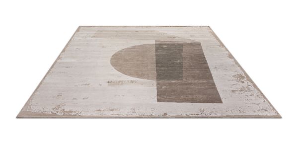 Индийский ковер из шерсти и арт-шёлка «CHAOS THEORY» ESK330-WHITE-D.IVORY 249 x 305 см Индийский ковер из шерсти и арт-шёлка «CHAOS THEORY» ESK330-WHITE-D.IVORY 249 x 305 см