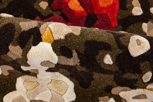 Индийский ковер из шерсти и эвкалиптового шёлка «VELVET MIRAGE» HAATHI BAGAAN(Round) 250 x 250 см