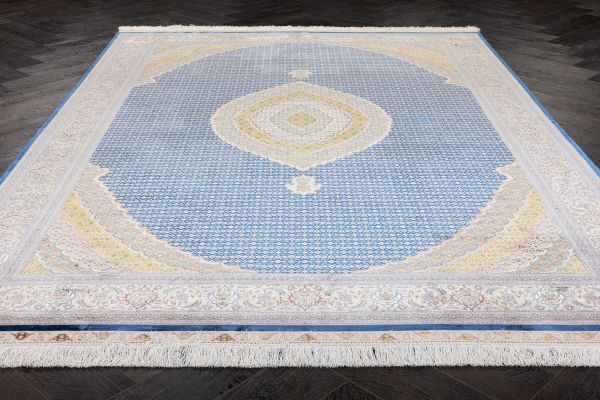 Иранский ковер из шёлка и модала «MASTERPIECE QUM» 017-24-54-DBLUE 200 x 300 см Иранский ковер из шёлка и модала «MASTERPIECE QUM» 017-24-54-DBLUE 200 x 300 см