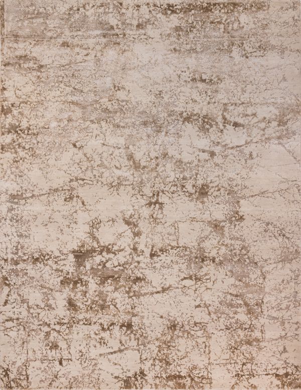 Индийский ковер из шерсти и арт-шёлка «CHAOS THEORY» ESK411-A.WHITE-N.BEIGE 246 x 305 см