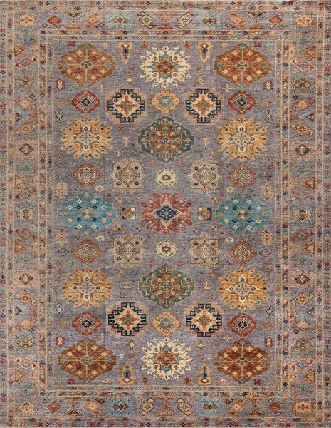 Пакистанский ковер из шерсти «KAZAK ROYAL» GRAY-GRAY(363x459) 363 x 459 см