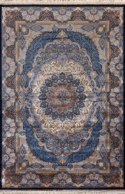 Турецкий ковер из шёлка и модала «QUM-L» 2041M-NAV-NAV 160 x 230 см