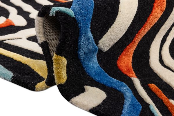 Индийский ковер из эвкалиптового шёлка и шерсти «VELVET MIRAGE» SIGN FUNKY ZEBRA 125 x 200 см Индийский ковер из эвкалиптового шёлка и шерсти «VELVET MIRAGE» SIGN FUNKY ZEBRA 125 x 200 см