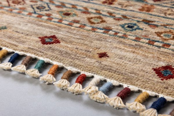 Пакистанский ковер из шерсти «SHAWL KANDI» NATURAL-NATURAL(96x153) 96 x 153 см