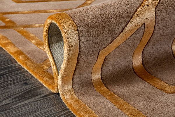 Индийский ковер из шерсти, арт-шёлка и хлопка «GEOMETRIC» G7-COLOR2 165 x 235 см