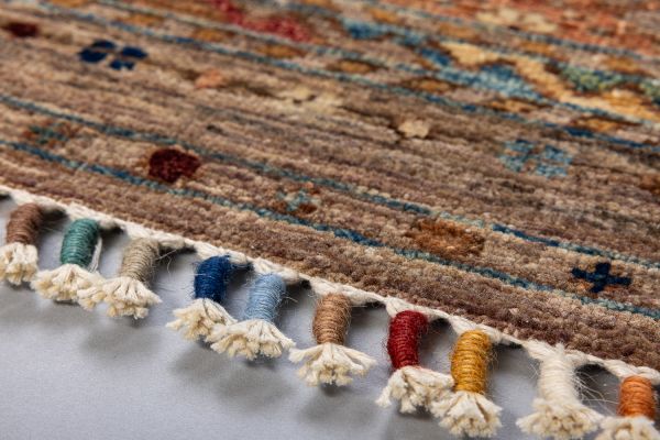 Пакистанский ковер из шерсти «SHAWL KANDI» BROWN-BROWN(73x123) 73 x 123 см