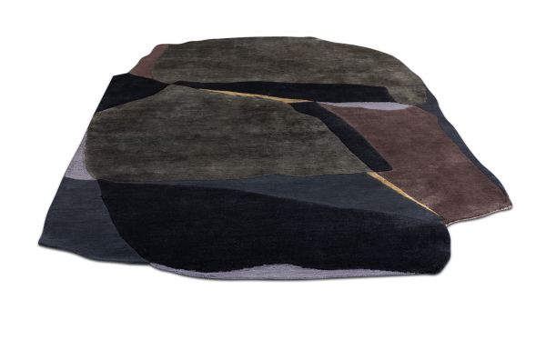 Индийский ковер из эвкалиптового шёлка, шерсти и шёлка «TECTONIC» D5-C4 170 x 240 см
