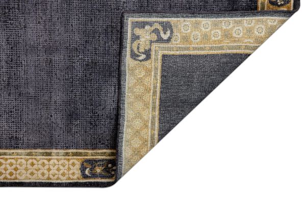 Индийский ковер из шёлка, шерсти и хлопка «VINTAGE SILK» CH05-CH.BLK 244 x 314 см