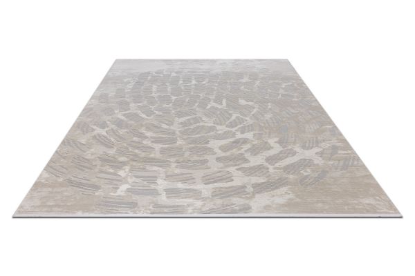 Турецкий ковер из полипропилена и полиэстера «MOON» 2574A-CREAM-L.GREY 80 x 150 см Турецкий ковер из полипропилена и полиэстера «MOON» 2574A-CREAM-L.GREY 80 x 150 см