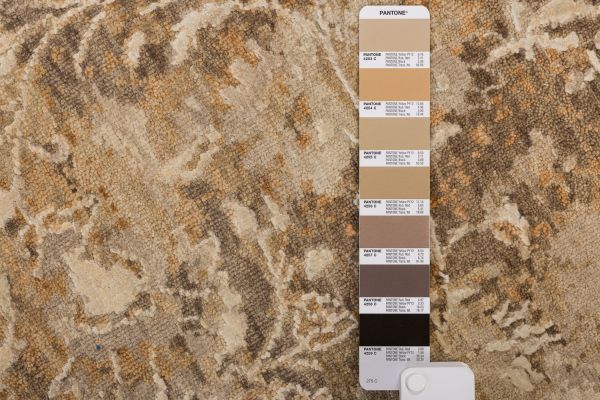 Индийский ковер из шёлка и шерсти «ILLUSION» HSP8-BROWN-ORANGE 253 x 306 см Индийский ковер из шёлка и шерсти «ILLUSION» HSP8-BROWN-ORANGE 253 x 306 см