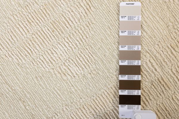 Индийский ковер из шёлка, шерсти и хлопка «BLANC DE BLANCS» KE3160-BEIGE 245 x 307 см