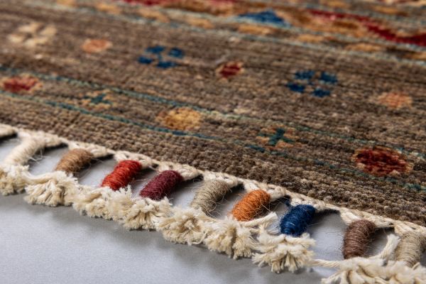 Пакистанский ковер из шерсти «SHAWL KANDI» BROWN-BROWN(77x117) 77 x 117 см