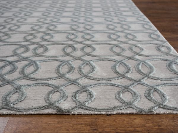 Непальский ковер из шерсти и шёлка «ART DECO RUGS» AB90149-BLEACH-WHT 202 x 301 см