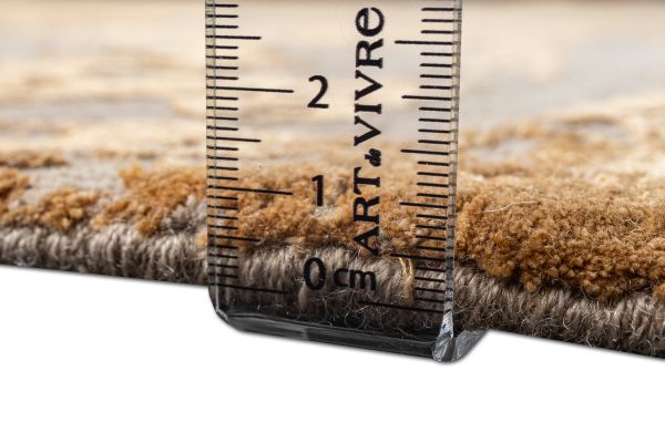 Индийский ковер из шерсти и арт-шёлка «CHAOS THEORY» ESK431-D.TAUPE-B.GOLD 201 x 300 см