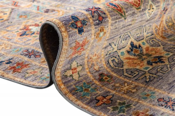 Пакистанский ковер из шерсти «KAZAK ROYAL» GRAY-GRAY(363x459) 363 x 459 см