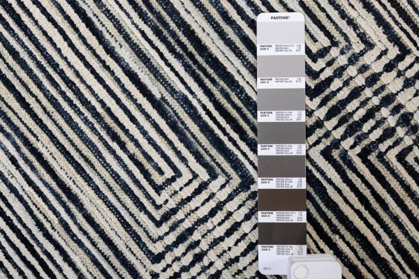 Индийский ковер из шёлка и шерсти «WEST HOLLYWOOD» M44-IVORY-BLACK 244 x 307 см Индийский ковер из шёлка и шерсти «WEST HOLLYWOOD» M44-IVORY-BLACK 244 x 307 см