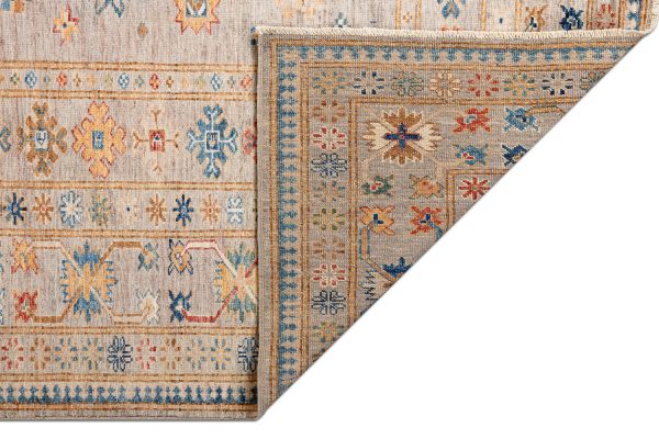 Пакистанский ковер из шерсти «KAZAK ROYAL» GRAY-GRAY(175x239) 175 x 239 см