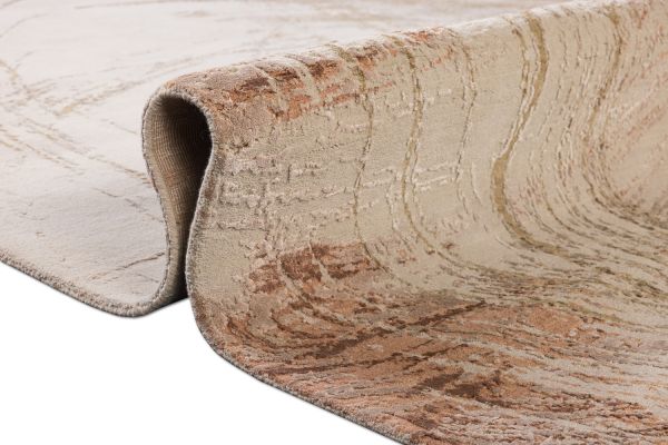 Индийский ковер из шерсти и арт-шёлка «CHAOS THEORY» ESK360-A.WHITE-PEACH 249 x 307 см Индийский ковер из шерсти и арт-шёлка «CHAOS THEORY» ESK360-A.WHITE-PEACH 249 x 307 см