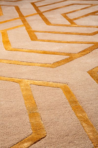 Индийский ковер из шерсти, арт-шёлка и хлопка «GEOMETRIC» G7-COLOR2 165 x 235 см