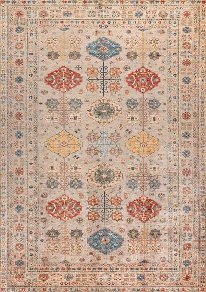 Пакистанский ковер из шерсти «KAZAK ROYAL» GRAY-GRAY(306x430) 306 x 430 см