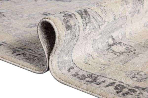 Турецкий ковер из полиэстера и полипропилена «KLASS» 9545A-BN- GRY 80 x 150 см