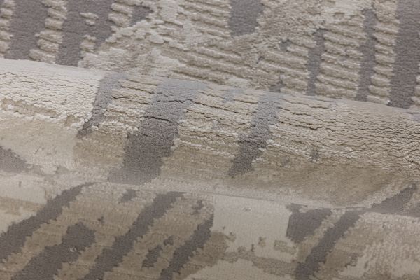 Турецкий ковер из полипропилена и полиэстера «MOON» 2574A-CREAM-L.GREY 80 x 150 см Турецкий ковер из полипропилена и полиэстера «MOON» 2574A-CREAM-L.GREY 80 x 150 см