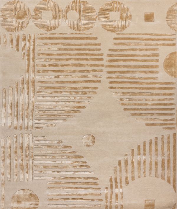 Индийский ковер из шерсти, эвкалиптового шёлка и хлопка «GEOMETRIC» DESIGN-01A 250 x 300 см Индийский ковер из шерсти, эвкалиптового шёлка и хлопка «GEOMETRIC» DESIGN-01A 250 x 300 см