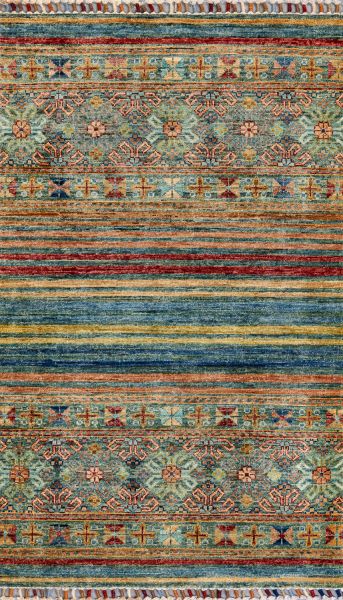 Пакистанский ковер из шерсти «SHAWL KANDI» MULTY-MULTY(78x125) 78 x 125 см