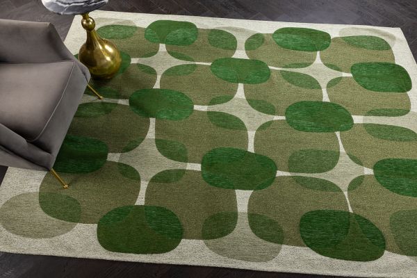 Бельгийский ковер из полиэфирного шёлка «SHINY FEATHER» 9449-CAFÉ-HEDGEROW GREEN 170 x 240 см Бельгийский ковер из полиэфирного шёлка «SHINY FEATHER» 9449-CAFÉ-HEDGEROW GREEN 170 x 240 см