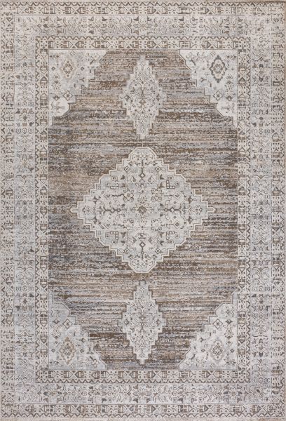 Турецкий ковер из полиэстера и полипропилена «KLASS» 9564A-BRN- BONE 80 x 150 см