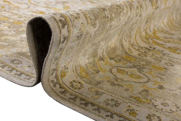 Индийский ковер из шёлка и шерсти «POLONAISE» S313-IVORY-CAMEL 307 x 429 см