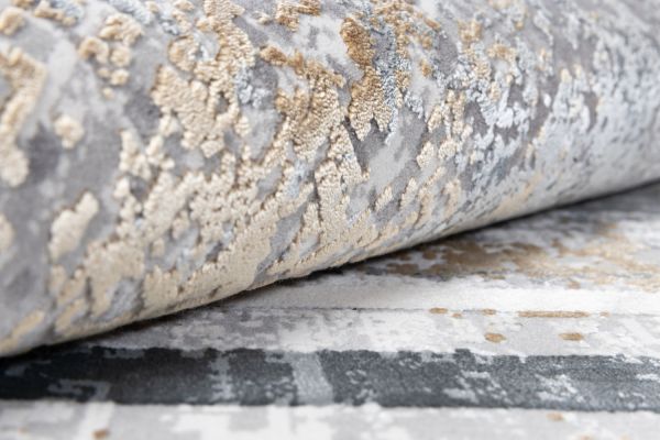 Турецкий ковер из эвкалиптового шёлка и акрила «EGOISTE» M460A-CREAM-DGRAY 160 x 230 см