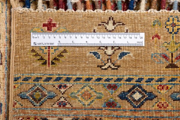 Пакистанский ковер из шерсти «SHAWL KANDI» BROWN-BROWN(201x292) 201 x 292 см