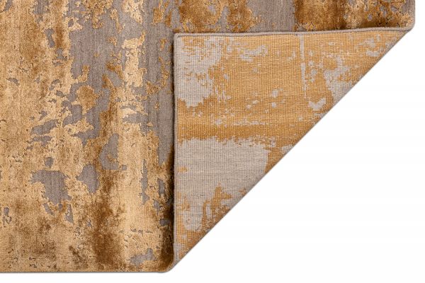Индийский ковер из шерсти и арт-шёлка «CHAOS THEORY» ESK431-D.TAUPE-B.GOLD 201 x 300 см