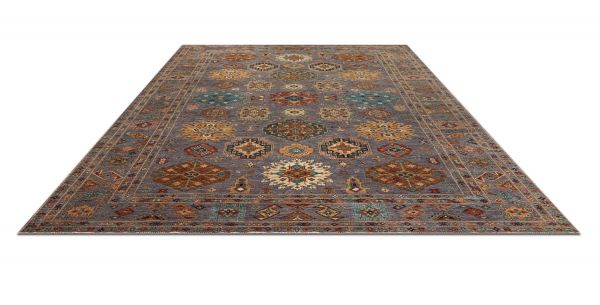 Пакистанский ковер из шерсти «KAZAK ROYAL» GRAY-GRAY(363x459) 363 x 459 см