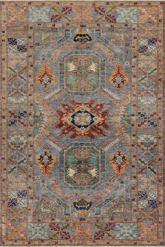 Пакистанский ковер из шерсти «KAZAK ROYAL» GRAY-GRAY(163x240) 163 x 240 см Пакистанский ковер из шерсти «KAZAK ROYAL» GRAY-GRAY(163x240) 163 x 240 см