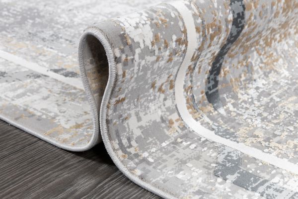 Турецкий ковер из эвкалиптового шёлка и акрила «EGOISTE» M460A-CREAM-DGRAY 160 x 230 см