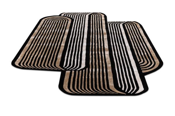 Индийский ковер из шерсти и эвкалиптового шёлка «VELVET MIRAGE» FOLDS SHADING 170 x 240 см