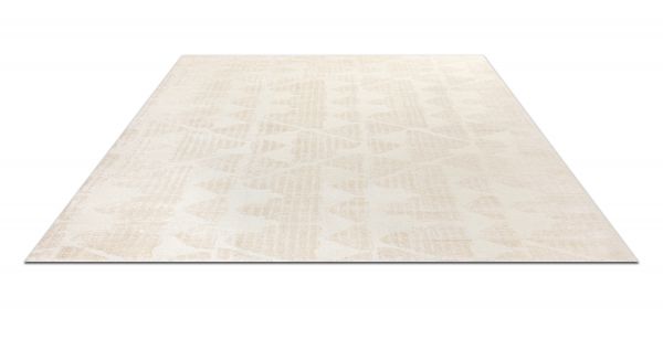 Индийский ковер из шёлка, шерсти и хлопка «BLANC DE BLANCS» KE3160-BEIGE 245 x 307 см