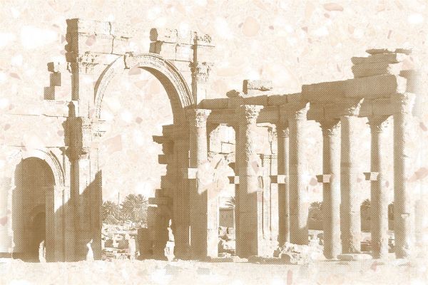 Керамическая плитка Пальмира Декор 1 200*300 (1*19) ВКЗ  для ванной комнаты