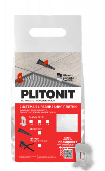PLITONIT зажим  SVP-PROFI, 1мм., 100шт в пакете