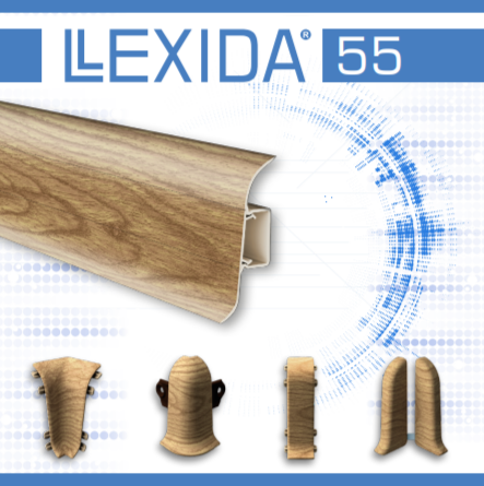 Плинтус ПВХ LEXIDA Л55 55х23х2200мм 229 Дуб Латте