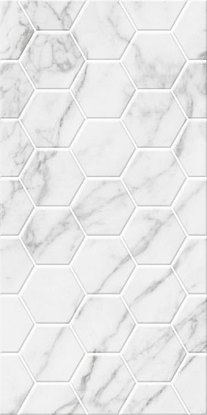 Облицовочная плитка Marble гексо белая 300x600  Березакерамика