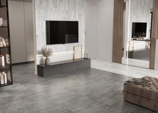 Вяз Керамогранит глазурованный серый 147*594 (0,087*15=1,31*50) Березакерамика