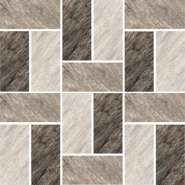 Кварцит 2 тип 1 ковры Декор 300*300 (1*6) Керамин