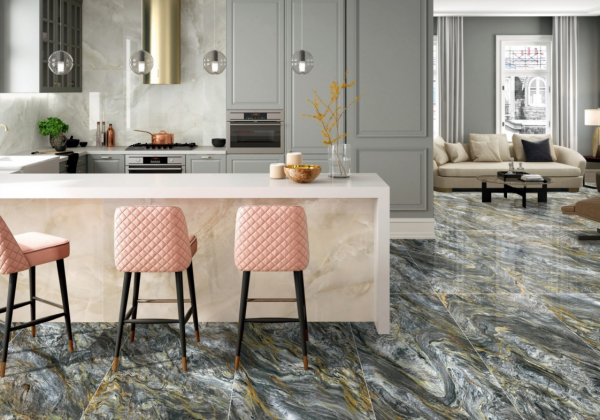 Керамогранит JF12104 1200*600*9 желто-серый мрамор полированный (0,72*3) Китай