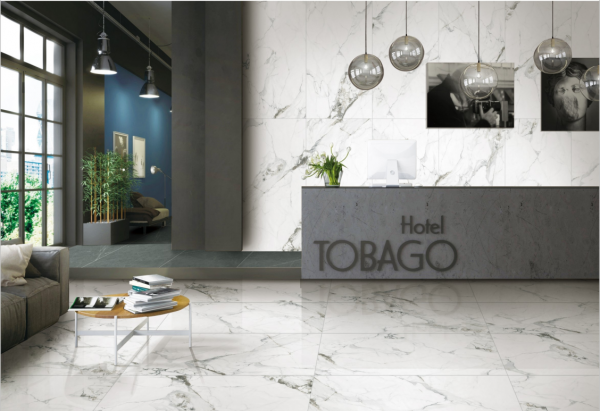 Керамогранит JF12129 1200*600*9  белый мрамор полированный (0,72*3) Китай