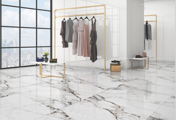 Керамогранит JF12127 1200*600*9  белый мрамор полированный (0,72*3) Китай